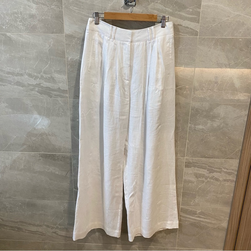 Posse Parker Ivory Linen Trousers Size M